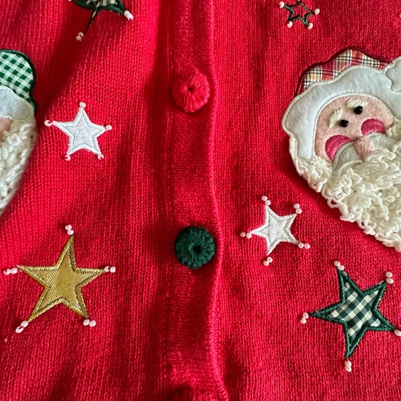 Tiara International Christmas Collection Santa Stars Beard Collar Women’s Medium - Picture 5 of 7